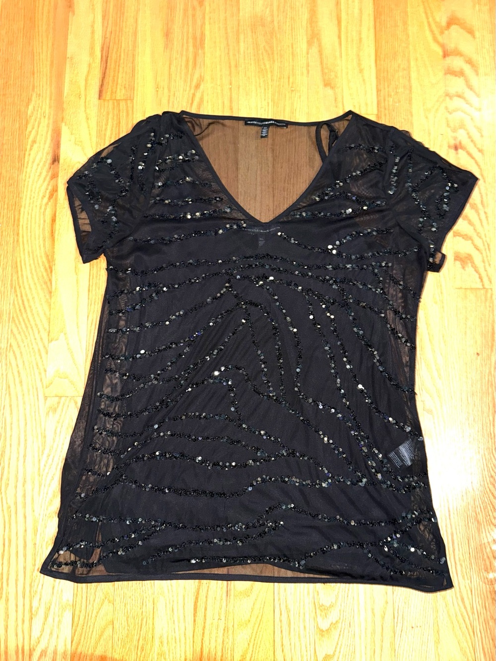 WHBM Sequin Layered Blouse XL